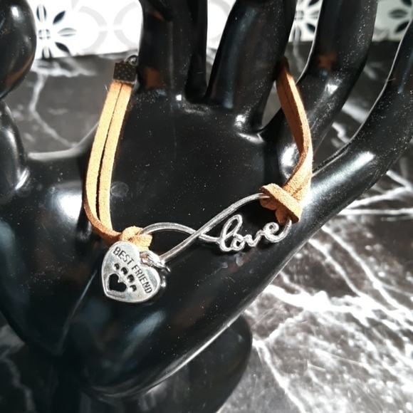 Puppy Love Bracelet paw print heart - Picture 1 of 1